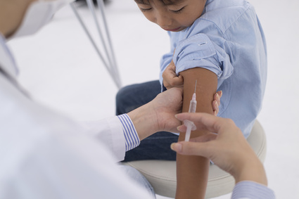 Children get vaccinated